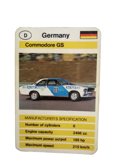 FX SCHMİD DUBREQ LİMİTED  MANUFACTURER'S SPECIFICATION KARTON OYUN KARTI GERMANY COMMODORE GS 