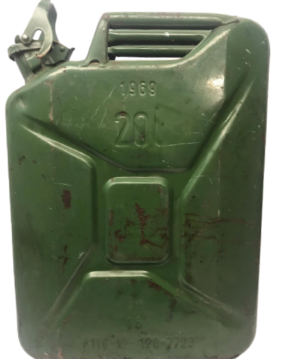 1969 METAL AMERİKAN YEŞİL RENKDE ASKERİ YAKIT BENZİN BİDONU KAPAGI CONTALI 