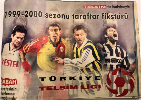 TELSİM İN KATKILARIYLA 1999-2000 SEZONU TARAFTAR FİKSTURU TÜRKİYE TELSİM LİGİ 