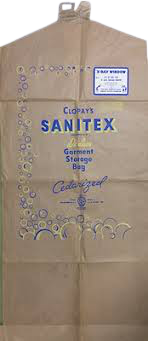 1960 AMERİKAN MARŞHAL YARDIMI ELBİSE TAŞIMA TORBASI CLOPAY'S SANITEX DE LUZE GARMENT DTORAGE BAG 