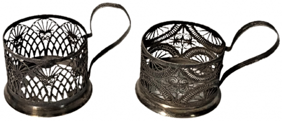 OSMANLI PAZARI İÇİN ÜRETİLMİŞ RUS DAMGALI TELKARİ İŞCİKLİ CİFT ISTAKA 