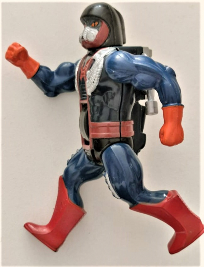 1980 HE MAN GÖUSUNDE MEKANIK MOTOR SIRTINDA UCUŞ TÜPÜ OLAN ADAM EVRENİN USTALARI Hİ MEN