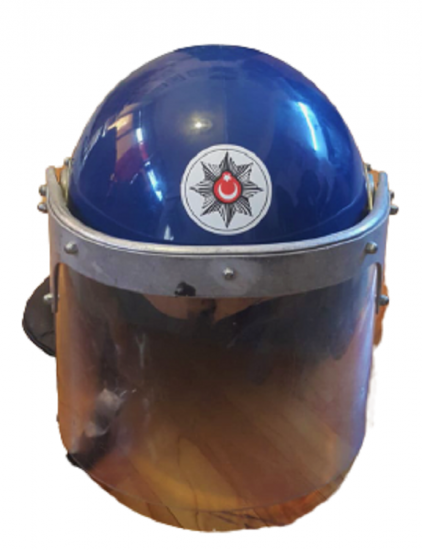 1970 Lİ YILLAR TOPLUM POLİSİ ÖN ŞEFFAF SİPERLİKLİ ARMALI POLİS MİGFERİ