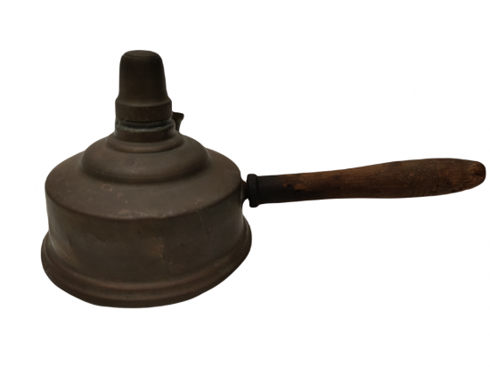 KAMİNETO OCAK BAKIR HAZNE AHŞAP TUTMALI İSPİRTO İLE CALIŞAN AHŞAP SAPLI OCAK