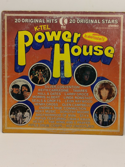 K-TEL POWER HOUSE UZUN CALAR 33 DEVİR LP PLAK ORJİNAL KABINDA ORJİNAL BASKISIDIR