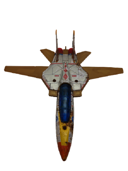 F-14A NAVY PLANE 303NL TOMCAT SWING WING VINTAGE TIN AIRPLANE SA-151 SON AI TOYS