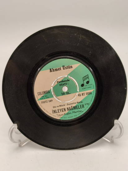 AHMET ÜSTÜN İNLEYEN NAĞMELER-GİZLİ AŞK 45 LİK YERLİ PLAK