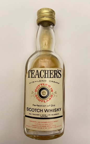 TEACHER'S HIGHLAND CREAM SCOTCH WHISKEY MİYATÜR İÇKİ ŞİŞESİ