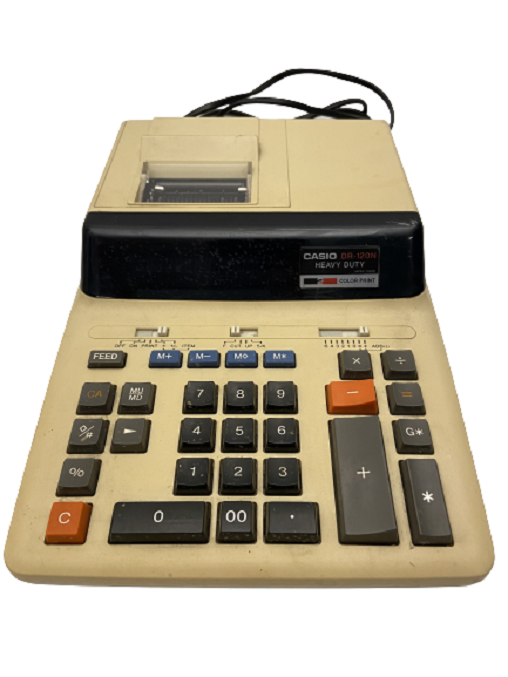 CASIO DR-120N HEAVY DUTY BÜYÜK BOY KAGIT ŞERİTLİ DÖKÜMAN ÇIKARTAN HESAP MAKİNESİ