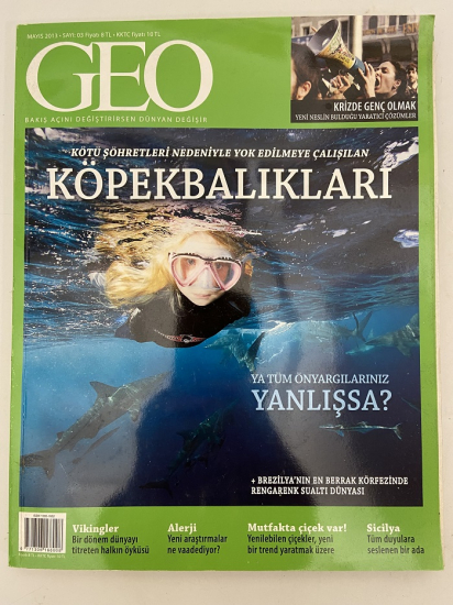 YAPIKREDİ YAYINLARI GEO KÖPEK BALIKLARI DERGİSİ