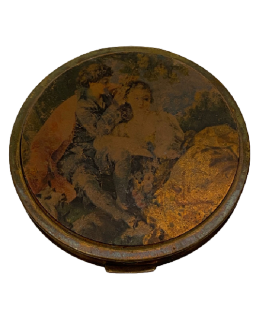 1940 KAPAGI AYNALI TENEKE KUTUSUNDA  PURDİYERLİ MAKYAJ PUDRASI