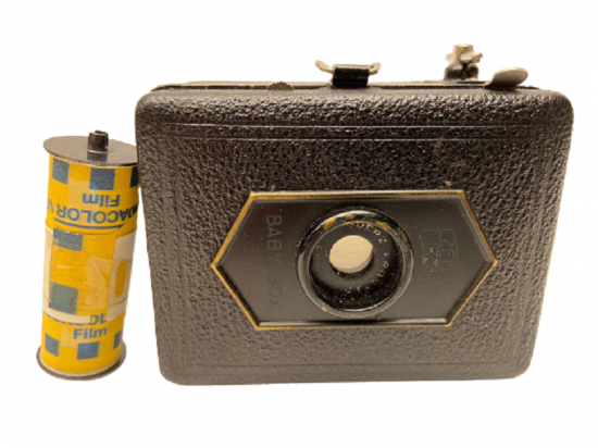 1930 ZEISS IKON BABY BOX DERİ ÇANTALI CAMERA FOTOGRAF MAKİNESİ 