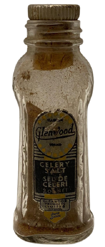 1940 TORONTO GLENWOOD PRODUCTS CELERY SALT KEREVİZ TUZU CAM KABINDA