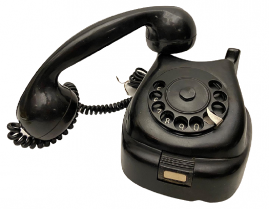 1964 SİYAH BAKALİT ÇEVİRMELİ MEKANİK TELEFON