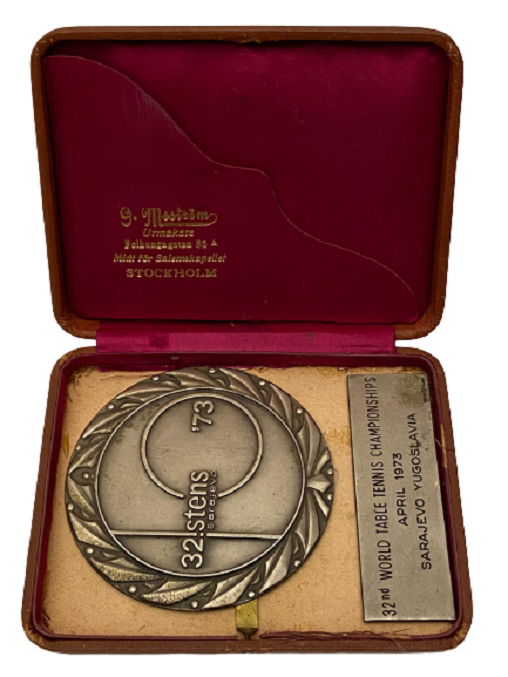 NISAN 1973 32. DÜNYA MASA TENİSİ ŞAMPİYONASI SARAJEVO YUGOSLAVIA BAŞARI ÖDÜLÜ