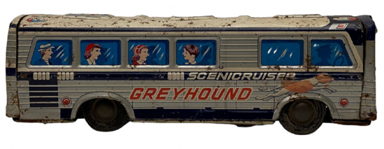 1970 TENEKE SÜRTMELİ SCENICRUISER GREYHOUND OYUNCAK OTOBÜS