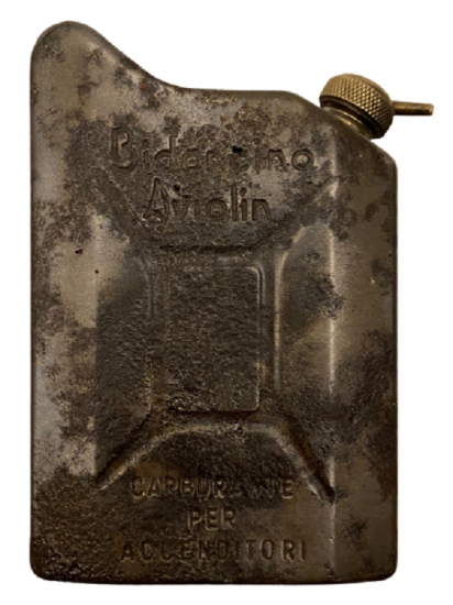 1930 VİNTAGE SAVİNELLİ İTALYA BİDONCİNO AVİOLİN ÇAKMAK BENZİNİ BULUNDURMA  BİDONU UFAK BOYDA