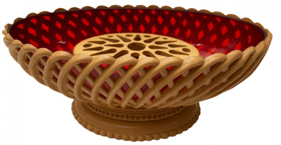 1960 GERMANY EMSA MARKA PLASTİK MEYVA CEREZ KASE