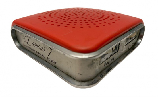1971 JAPAN MITSUBISHI ELECTRIC 7X-603T L'AMOUR 7 POCKET RADIO PİLLİ CEP RADYOSU 