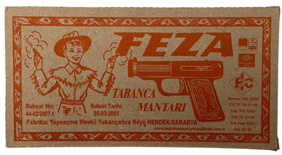 VİNTAGE FEZA 50 ADET TABANCA MANTARI KUTUSUNDA KULLANILMAMIŞ 