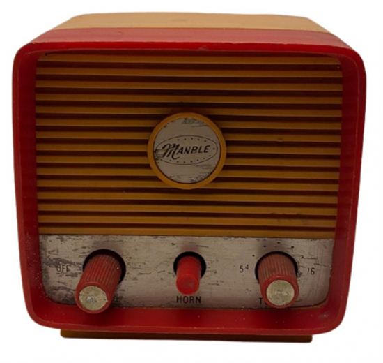 1980 VİNTAGE MANBLE BİCYCY FANC RADİO 456-E  KIRMIZI KREM FM BANT RADYO ARVİN BİCYCLE RADIO MODEL 51Y23