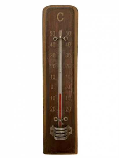 AHŞAP MASİF ÜZERİNE ODA İÇİ CAM CIVALI TERMOMETRE