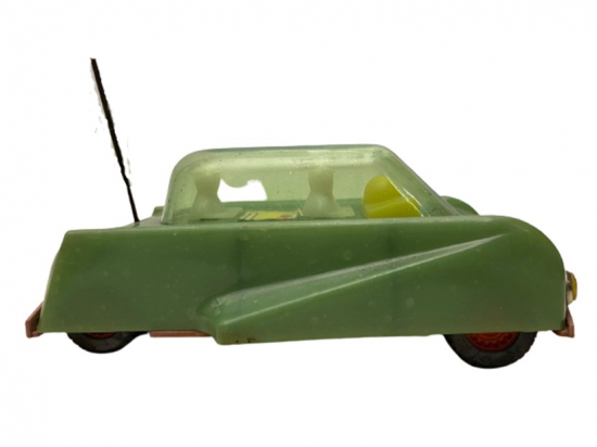1960 YEŞİL CAMLI ANTENLİ  PLASTIK OYUNCAK UZAY ARABASI RUS ÜRETİMİ