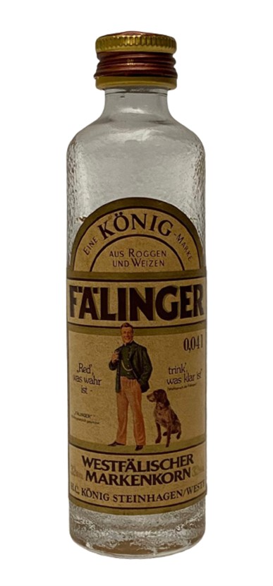 FALINGER WETFALISCHER MARKENKORN 40 ML MİNYATÜR İÇKİ LİKÖR ŞİŞESİ KAPAGI ACILMAMIŞ DOLU KOLEKSİYON 