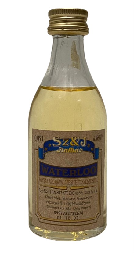 KUNSAG SZEZS WATERLOO 50 ML MİNYATÜR İÇKİ KONYAK ŞİŞESİ KAPAGI ACILMAMIŞ DOLU KOLEKSİYON