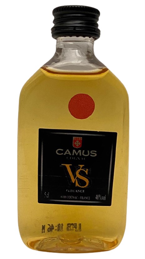 CAMUS VS ELEGANCE COGNAC 50 ML MİNYATÜR İÇKİ KONYAK PLASTİK ŞİŞE KAPAGI ACILMAMIŞ DOLU KOLEKSİYON