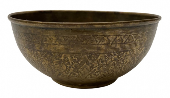 OSMANLI ÜZERİ KALEM İŞLEMELİ PİRİNC KASE 