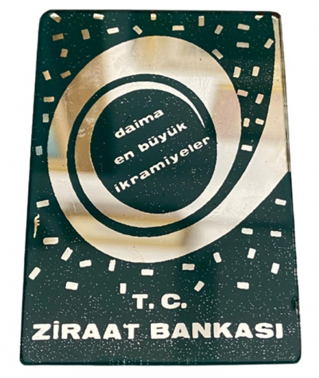 T.C. ZİRAAT BANKASI DAİMA EN BÜYÜK İKRAMİYELER YAZILI HEDİYE CAM AYNA