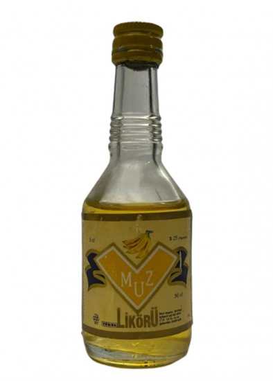 TEKEL MUZ LİKÖRÜ 50 ML MİNYATÜR İÇKİ LİKÖR ŞİŞESİ KAPAGI ACILMAMIŞ DOLU KOLEKSİYON 