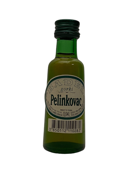 BADEL GORKİ PELİNKOVAC 40 ML MİNYATÜR İÇKİ LİKÖR ŞİŞESİ KAPAGI ACILMAMIŞ DOLU KOLEKSİYON 