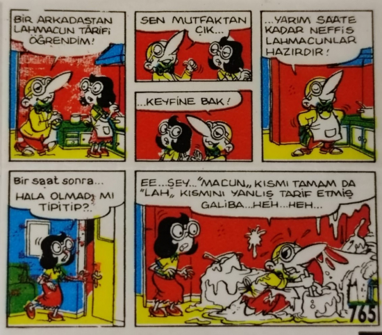  TİPİTİP SAKIZ VE CİKLET İÇERSİNDEN CIKAN YAĞLI KAGIT TÜRÜNDE RENKLİ TİFDRUK BASKI İLE KONULU MİZANSEN KARİKATÜR 