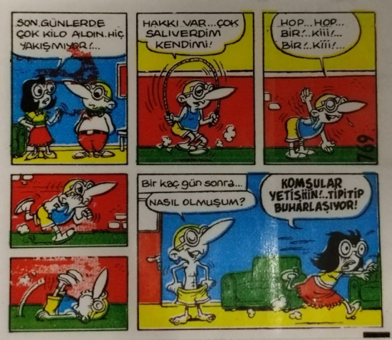 TİPİTİP SAKIZ VE CİKLET İÇERSİNDEN CIKAN YAĞLI KAGIT TÜRÜNDE RENKLİ TİFDRUK BASKI İLE KONULU MİZANSEN KARİKATÜR 