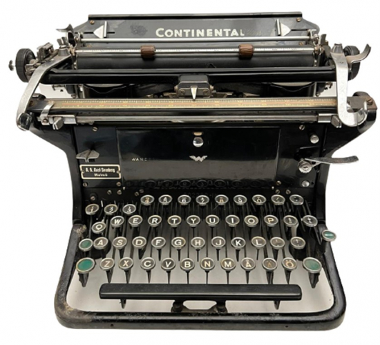 1920 CONTİNENTAL TYPEWRITER A. B. AXEL SVANBERG MALMÖ MEKANİK EKSİKSİZ METAL DAKTILO GERMANY