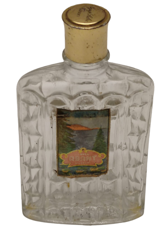 EYÜP SABRİ TUNCER METAL KAPAK YAZILI BEYAZ CAM  KOLONYA ŞİŞESİ ÜZERİ ETİKETLİ ORJINAL KAPAK