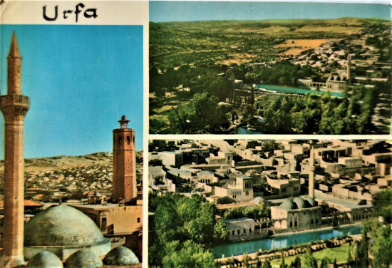  1970 URFA ŞEHİRDEN GÖRÜNÜŞLER RENKİ OFSET BASKI PARCALI KARTPOSTAL