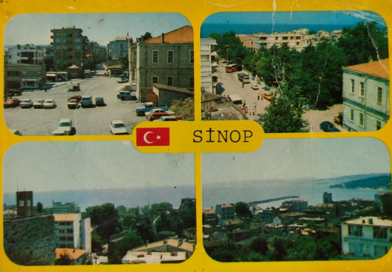   1970 SİNOP PARCALI KARTPOSTAL OFSET BASKI ARKASI  YAZILI POSTADAN GECMİŞ