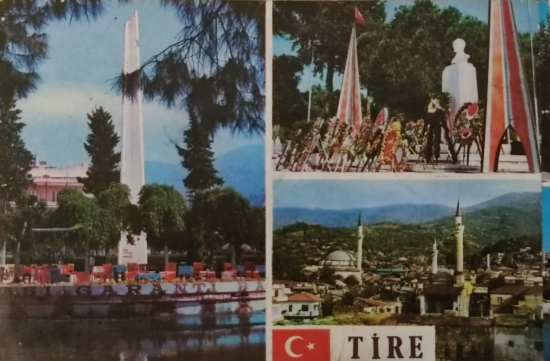 1970 TİRE ŞEHİRDEN MUHTELİP GÖRÜNÜŞLER PARCALI  KARTPOSTAL RENKLİ OFSET BASKI ARKASI YAZISIZ  