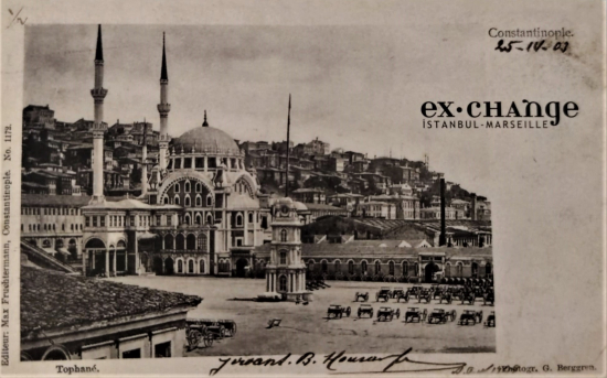 İSTANBUL CONSTANTİNOPLE  EDİTÖR MAX  FRUCHTERMANN NO 1172 EX CHANGE İSTANBUL MERSEILLE OFSET BASKI KARTPOSTAL
