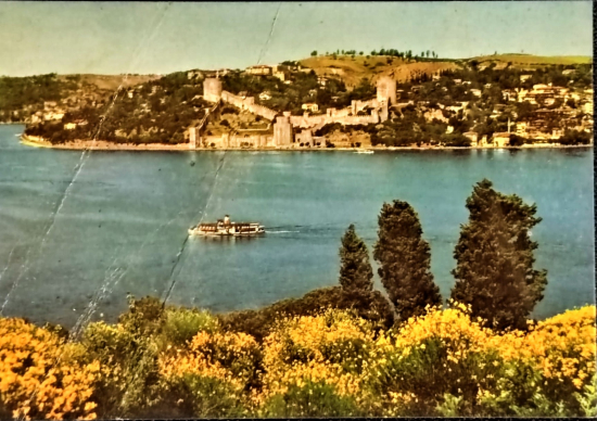 1970 İSTANBUL RUMELİ HİSARI GÖRÜNÜŞ  KARTPOSTAL RENKLİ OFSET BASKI 