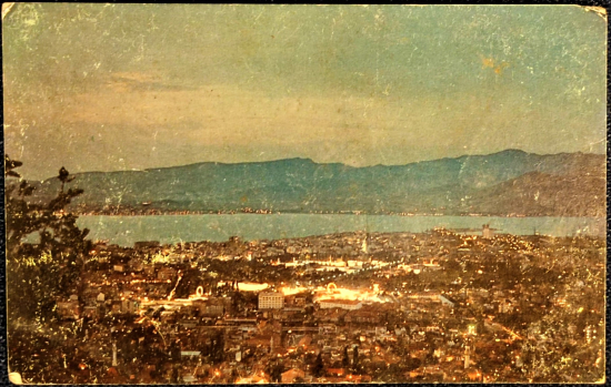 1970 İZMİR GÖRÜNÜŞ  KARTPOSTAL RENKLİ OFSET BASKI ARKASI YAZILI 