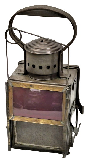 1920  T.C. DEVLET DEMİR YOLLARI YOL İŞARET FENERİ METAL TAŞINABİLİR FENER VE DİREKLERE TAKILMA APARATLI GAZ YAGLI  BEZ  FİTİLLİ YOL İŞARET FENERİ 