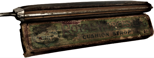 1920 ROYAL WORCESTER CUSHION STROP 253 USTURA BİLEME KÖSELE DERİ  RAZOR STROP MASAT ORJİNAL KUTUSUNDA