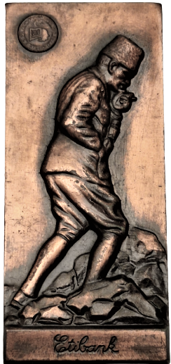 1981 ETİBANK ATATÜRK'ÜN DOĞUMUNUN 100.YILI ANISINA ORİJİNAL ATAMIZIN BRONZ RÖLYEFİ 