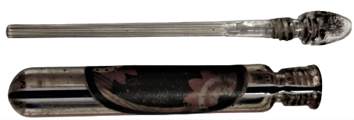 OSMANLI MEVLEVİ BEYKOZ ÜFLEME EL İŞCİLİKLİ KAPAGI BEKTAŞİ YILDIZLI CAM CUBUK TEKKE İŞİ KOKULUK GÜL YAGI  ŞİŞESİ