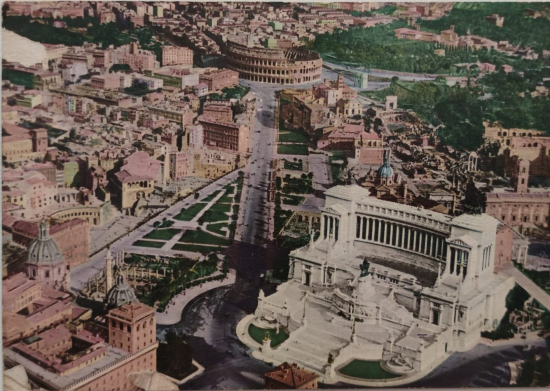 1960 1970 ROMA ALTARE DELLA PATRIA  RENKLİ BASKI KARTPOSTAL ARKASI YAZILI POSTADAN GECMİŞ