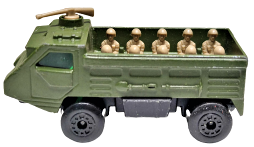 MATCHBOX SUPERFAST PERSONNEL CARRIER MADE IN ENGLAND LESNEY PRODUCTS 1976   NO 54   KOLEKSİYONLUK OYUNCAK YESİL RENKDE ASKERİ CIKARTMA  KAMYONU 7.5 X 3 CM DEN OLUŞMAKTADIR.